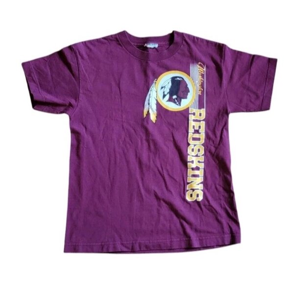 Washington Redskins Reebok Y2K Youth Large Shirt NFL Team Apparel Logo Spellout - Picture 1 of 7